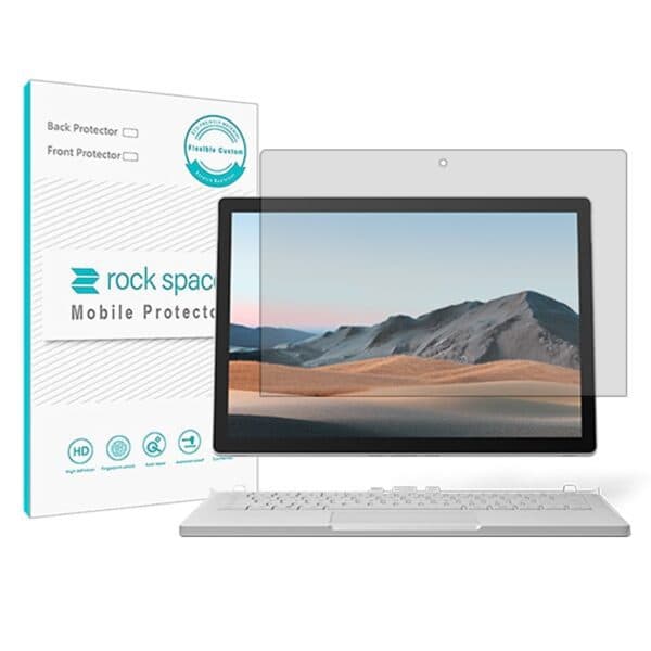 گلس لپ تاپ مایکروسافت Surface Book 3 – 15 inch مدل نانو هیدروژل شفاف برند راک اسپیس