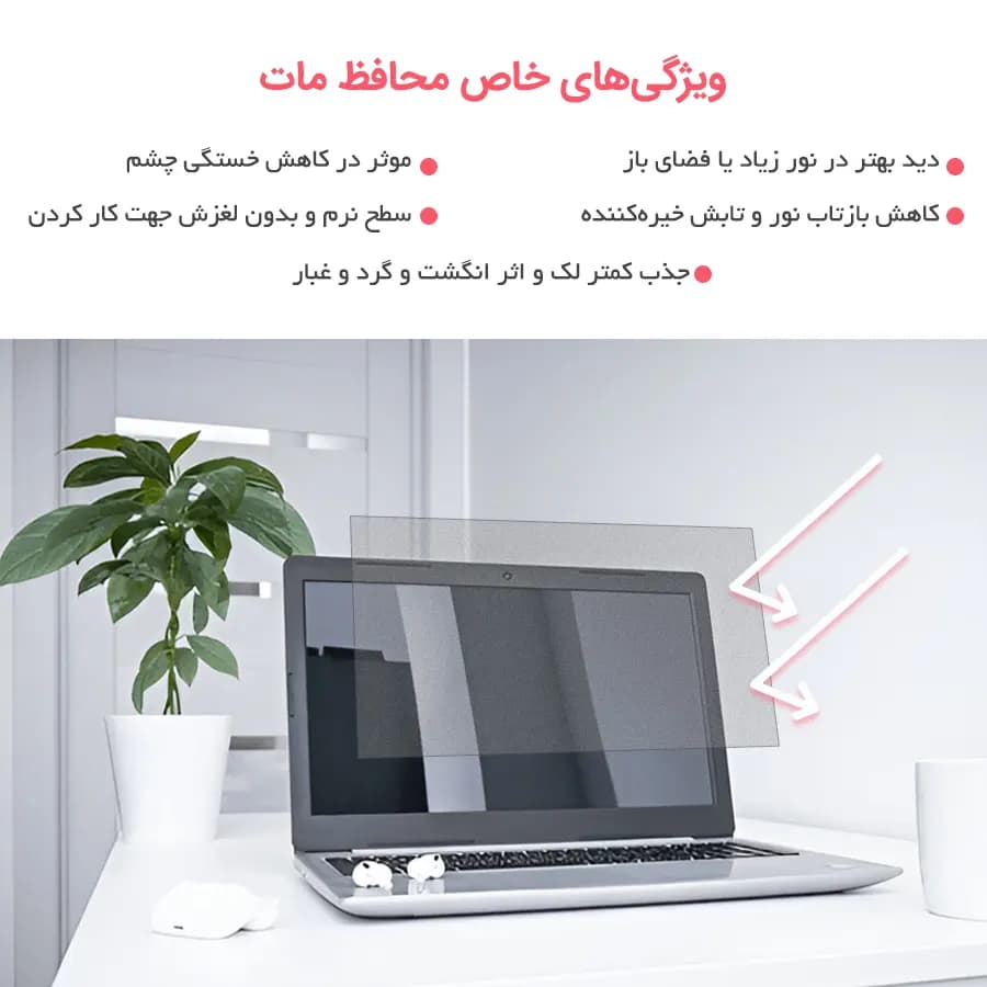 گلس لپ تاپ اچ پی Probook 450 G8 مدل هیدروژلی برند هوکو — تصویر ۲