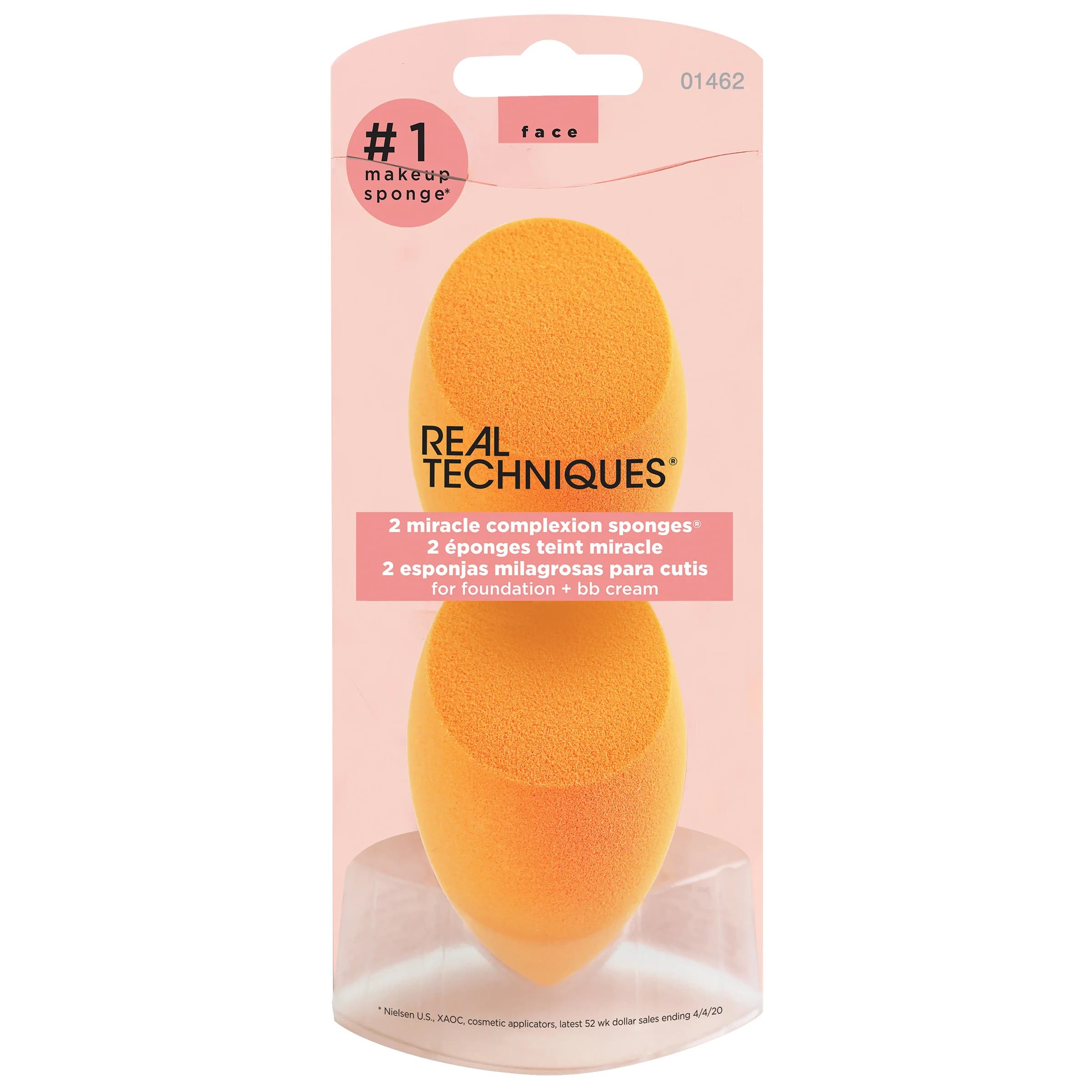 پد ( اسفنج ) دو عددی آرایشی همه کاره ریل تکنیک کد 1462 مدل 2miracle complexion sponge