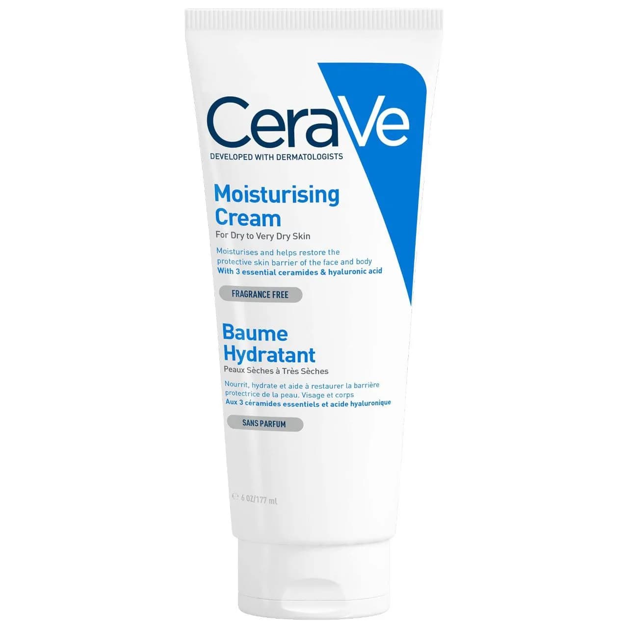 کرم مرطوب کننده سراوی حاوی سرامید و هیالورونیک اسید مناسب پوست خشک و خیلی خشک moisturising cream