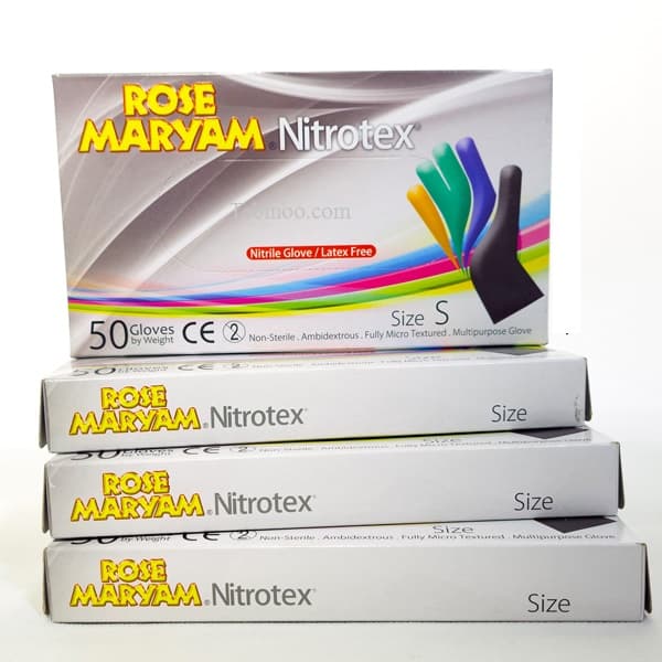 دستکش نیتریل رز مریم (Nitrotex) سایز Small