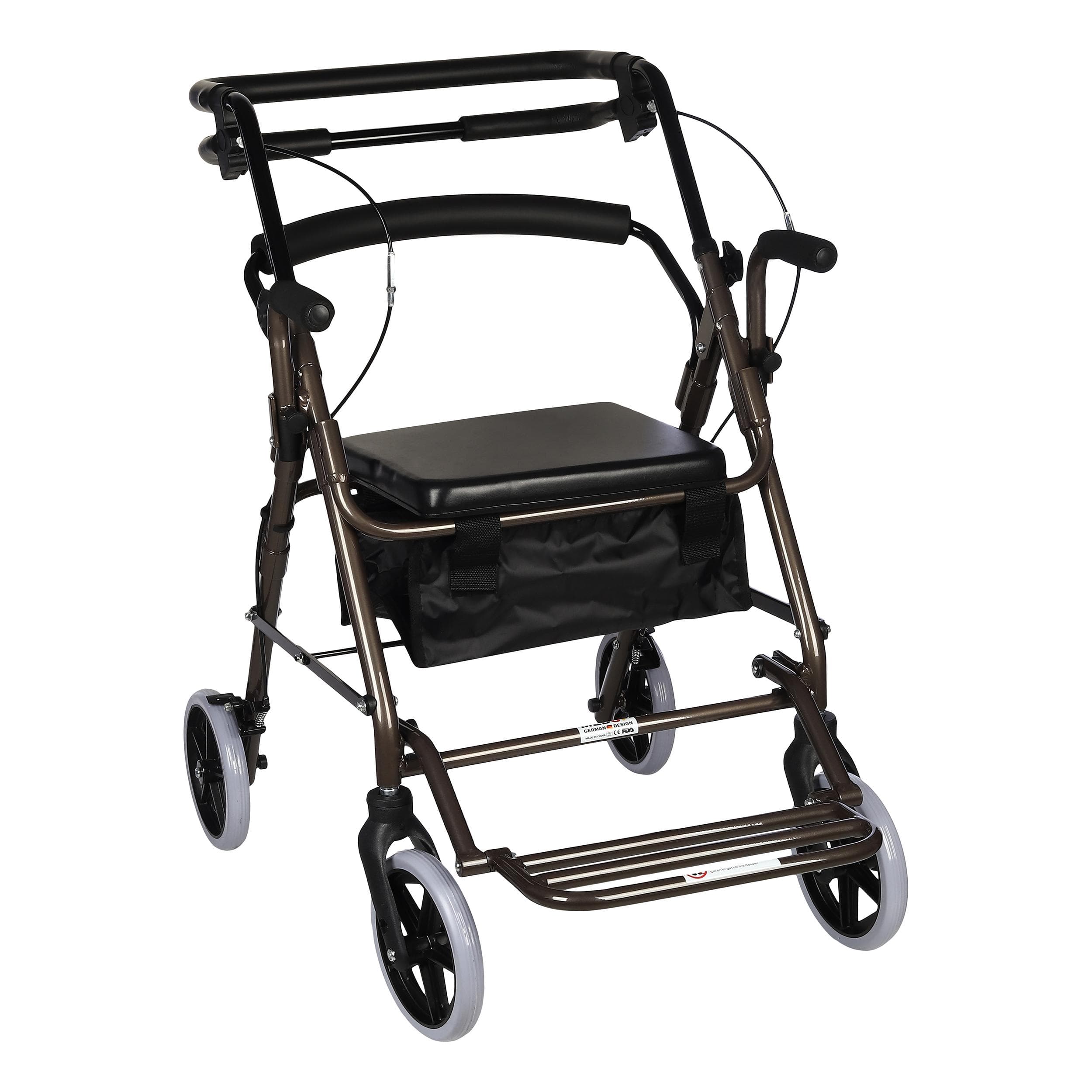 واکر رولیتور ۴ چرخ تاشو مداپ مدل CA8880L رنگ نسکافه‌ای