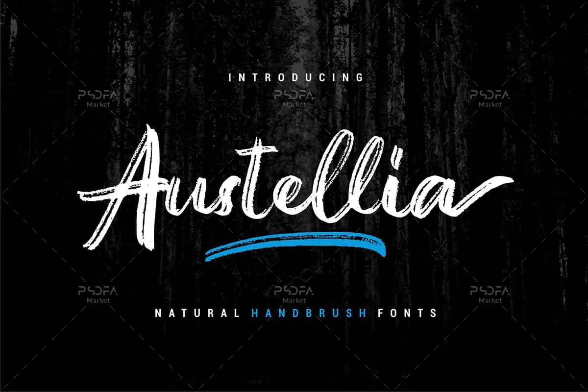 فونت قلمویی دستنویس Austellia