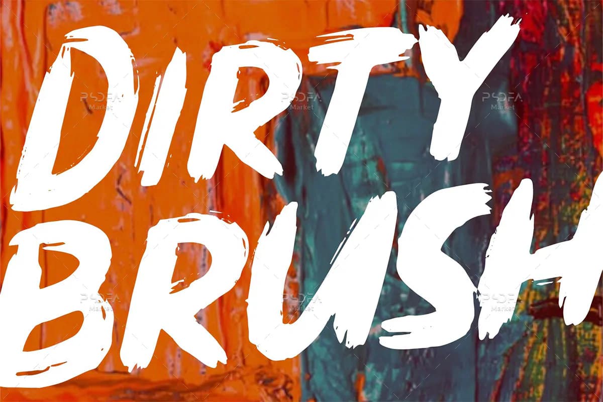 فونت قلمویی کثیف Dirty Brush