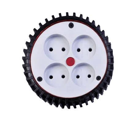 پریز سیار لاستیکی 4خانه (بدون ارت) مدل:4x(2P)/16A/220V کد:107 پارسا