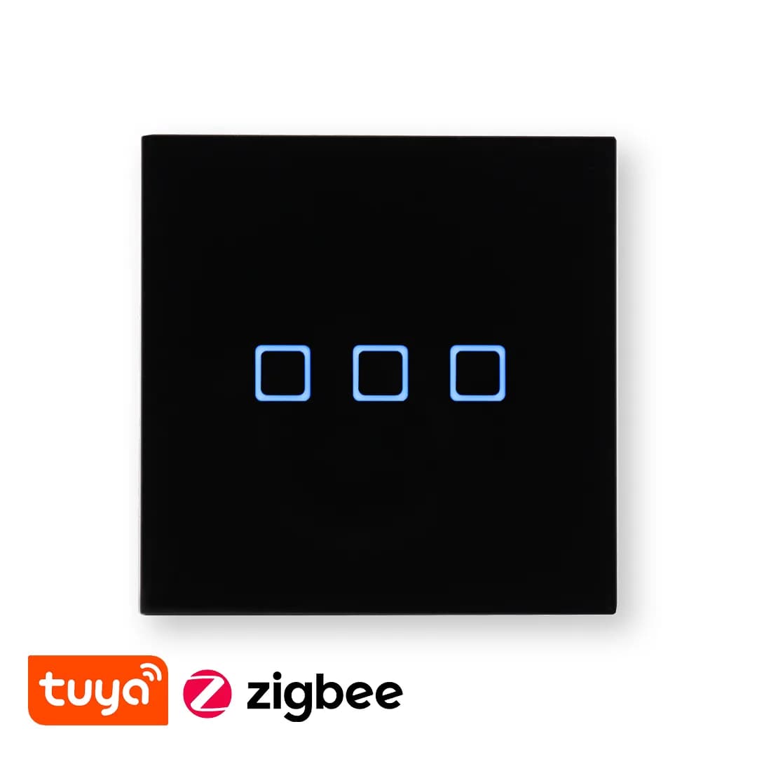 کلید سه پل هوشمند طرح مربع zigbee