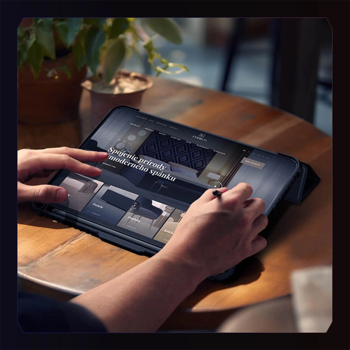 کیف کلاسوری آیپد نیلکین iPad Air 13 2024 / Pro 12.9 2022 Nillkin Bumper Pro Multi Angle — تصویر ۵