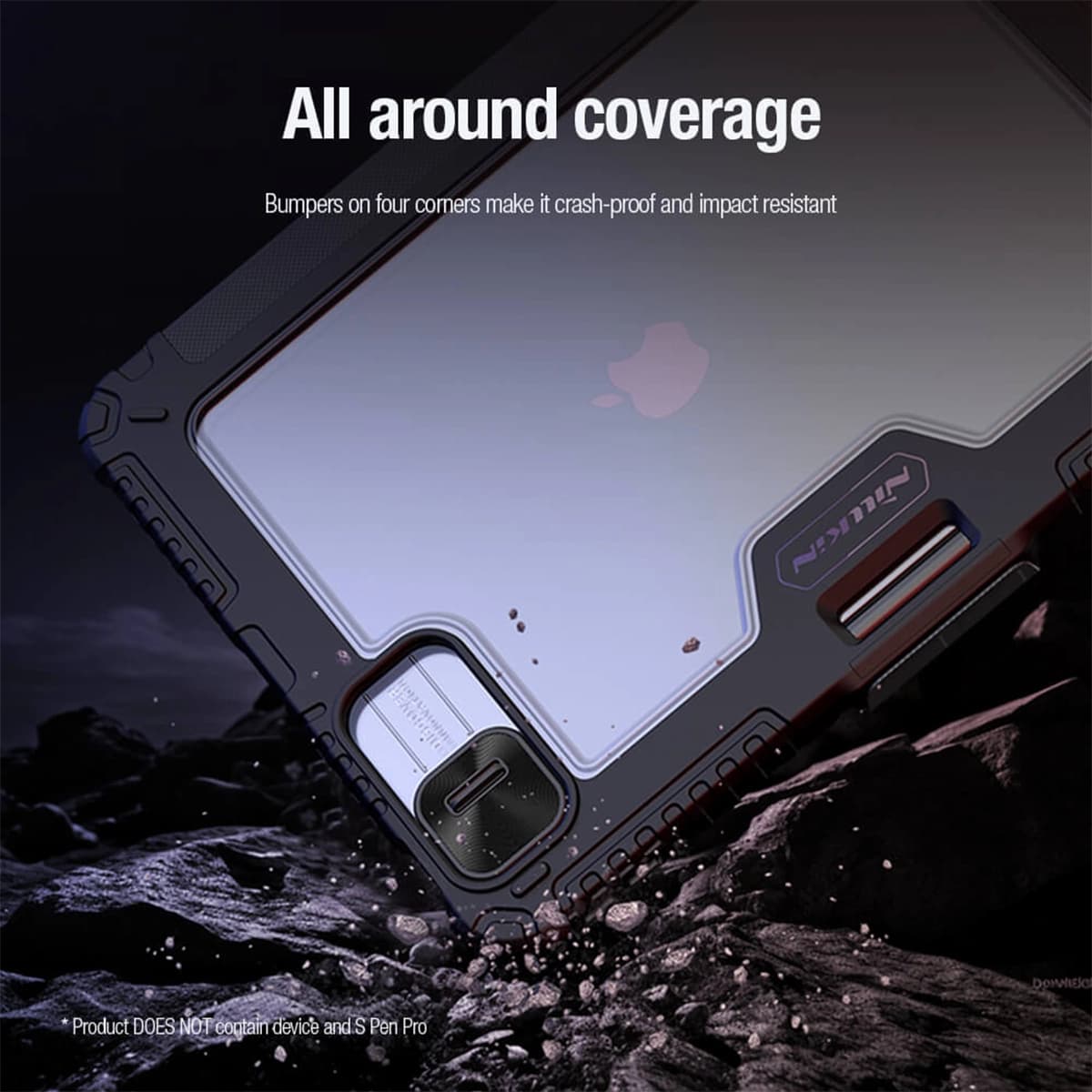 کیف کلاسوری آیپد نیلکین iPad Air 13 2024 / Pro 12.9 2022 Nillkin Bumper Pro Multi Angle — تصویر ۸