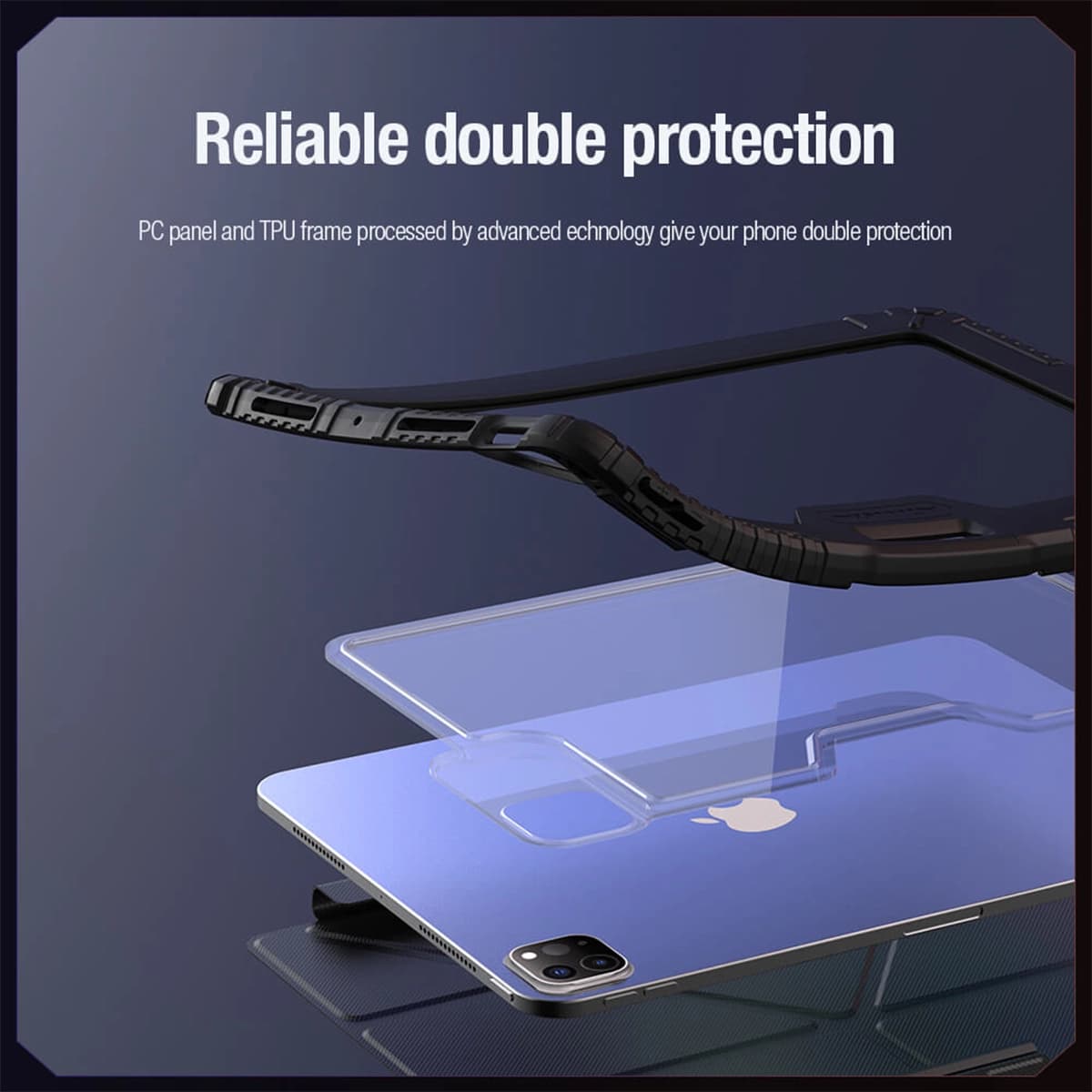 کیف کلاسوری آیپد نیلکین iPad Air 13 2024 / Pro 12.9 2022 Nillkin Bumper Pro Multi Angle — تصویر ۷