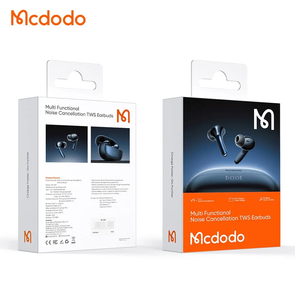 هندزفری بلوتوثی با قابلیت حذف نویز برند مک دودو مدل Mcdodo HP-3300 — تصویر ۶