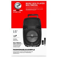 اسپیکر شارژی چمدانی بلوتوث فلش مموری رقص نور میکروفن دار XP ME1115B-C