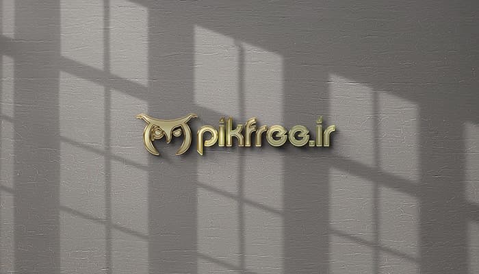 فایل لایه باز موکاپ لوگو برجسته روی دیوار با نور پنجره