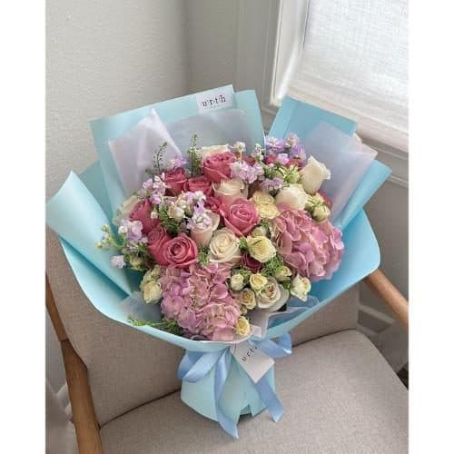 ارسال دسته گل به عروسم برای تبریک قدم نو رسیده 4527