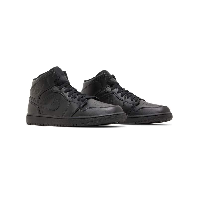 کتونی نایک ایرجردن 1 ساقدار تمام مشکی Nike Air Jordan 1 Mid Triple Black — تصویر ۵