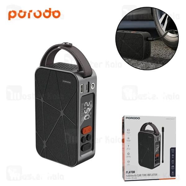 کمپرسور باد پرودو Porodo Flator PDGA03BK همراه با چراغ قوه — تصویر ۲