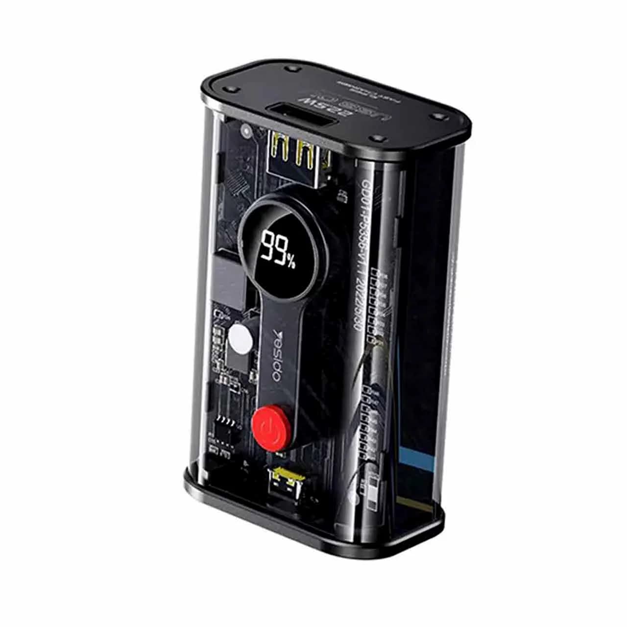 پاوربانک (PD و فست شارژ) yesido 20W 10000mAh مدل YP35 – مشکی (گارانتی 18 ماه تعویض نیکان همراه)