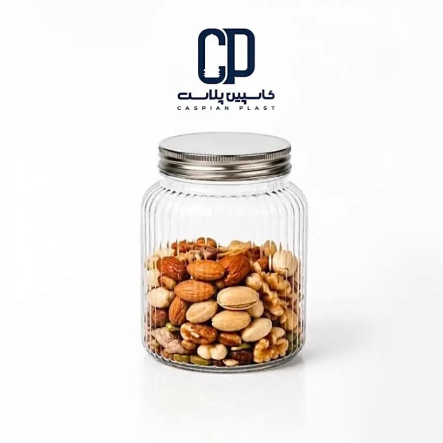 جار ۷۰۰ سیسی شیاردار با درب فلزی