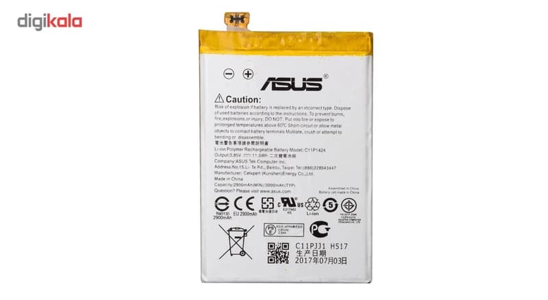 باتری موبایل مدل C11P1424 با ظرفیت 3000mAh مناسب برای گوشی موبایل ایسوس Zenfone 2 کدk24385 — تصویر ۲