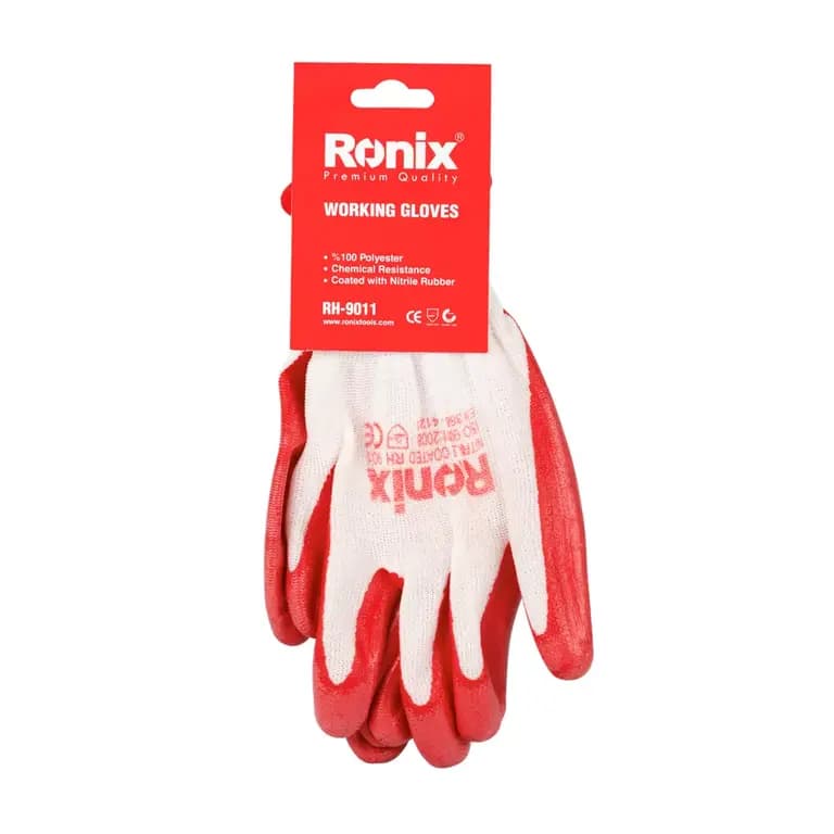 دستکش کار پلی استر کف پوشش دار رونیکس مدل RONIX RH-9011