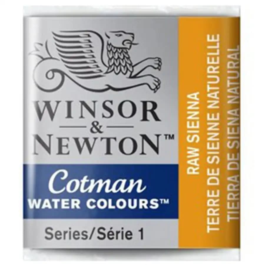 قرص آبرنگ وینزور اند نیوتن مدل COTMAN رنگ RAW SIENNA