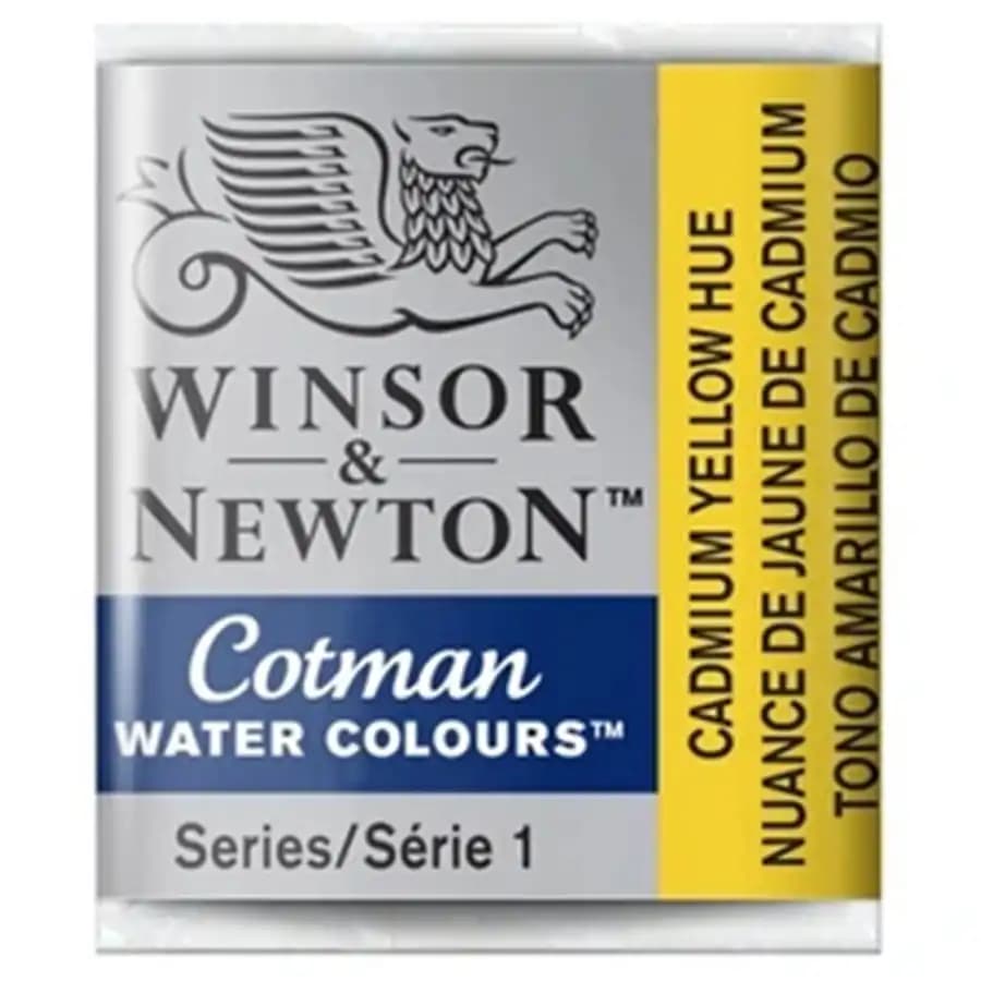 قرص آبرنگ وینزور اند نیوتن مدل COTMAN رنگ CADMIUM YELLOW HUE