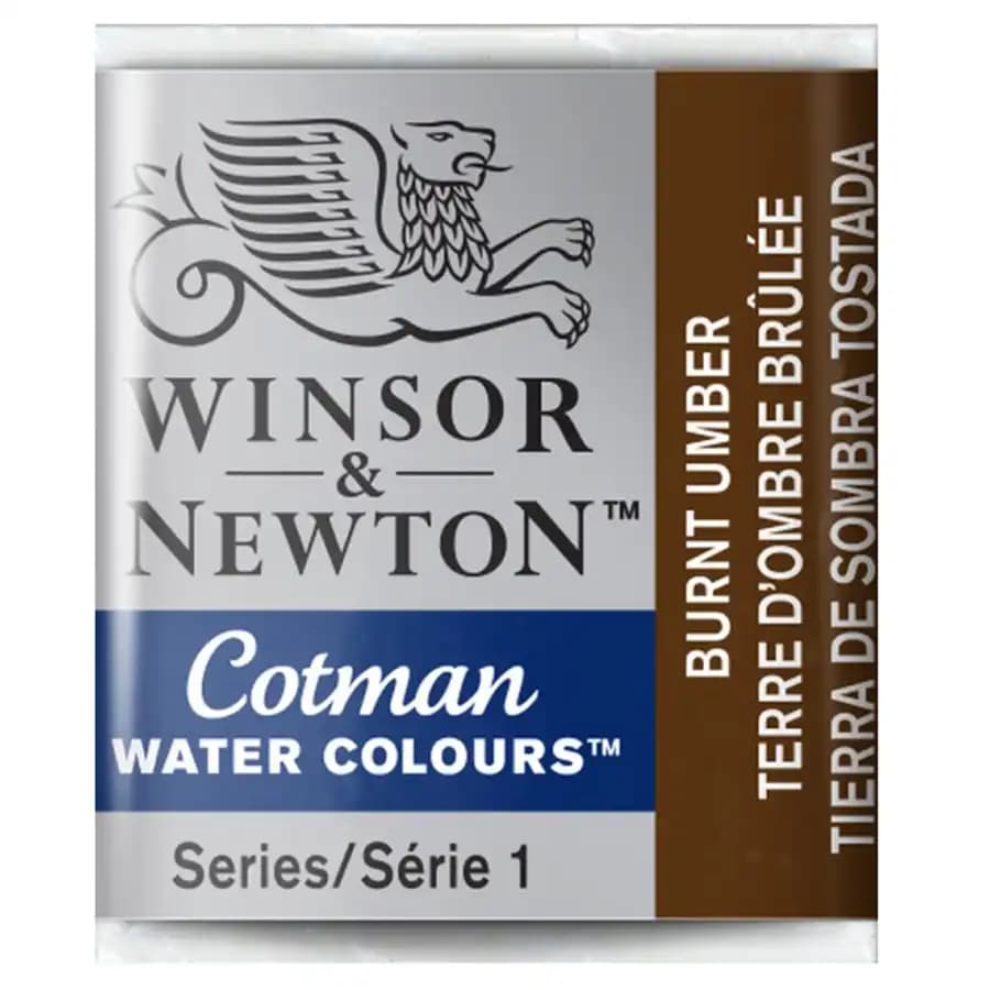 قرص آبرنگ وینزور اند نیوتن مدل COTMAN رنگ BURNT UMBER