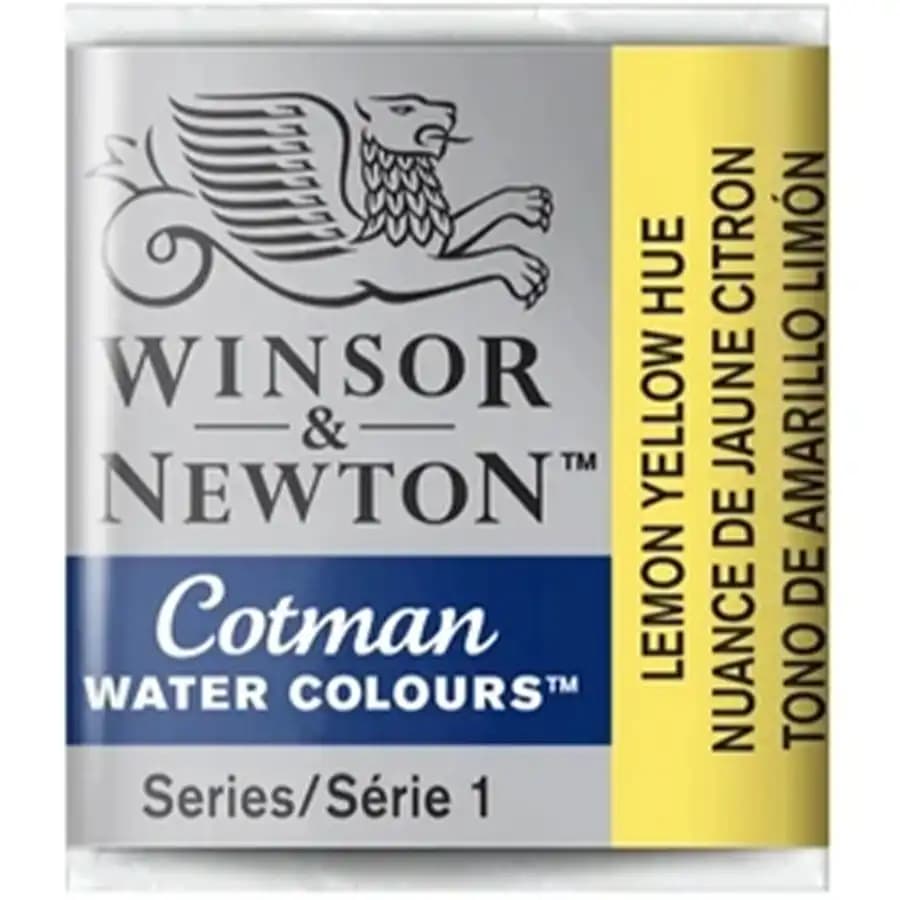 قرص آبرنگ وینزور اند نیوتن مدل COTMAN رنگ LEMON YELLOW HUE
