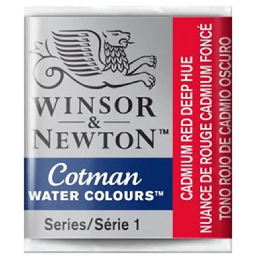 قرص آبرنگ وینزور اند نیوتن مدل COTMAN رنگ CADMIUM RED DEEP HUE
