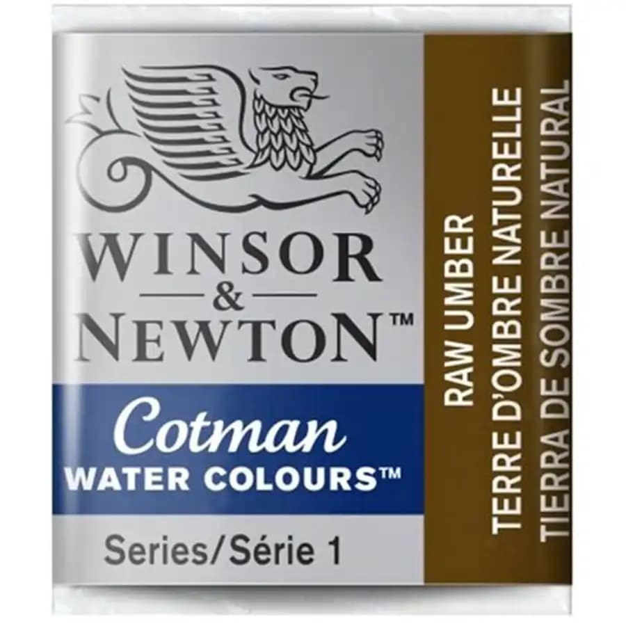 قرص آبرنگ وینزور اند نیوتن مدل COTMAN رنگ RAW UMBER