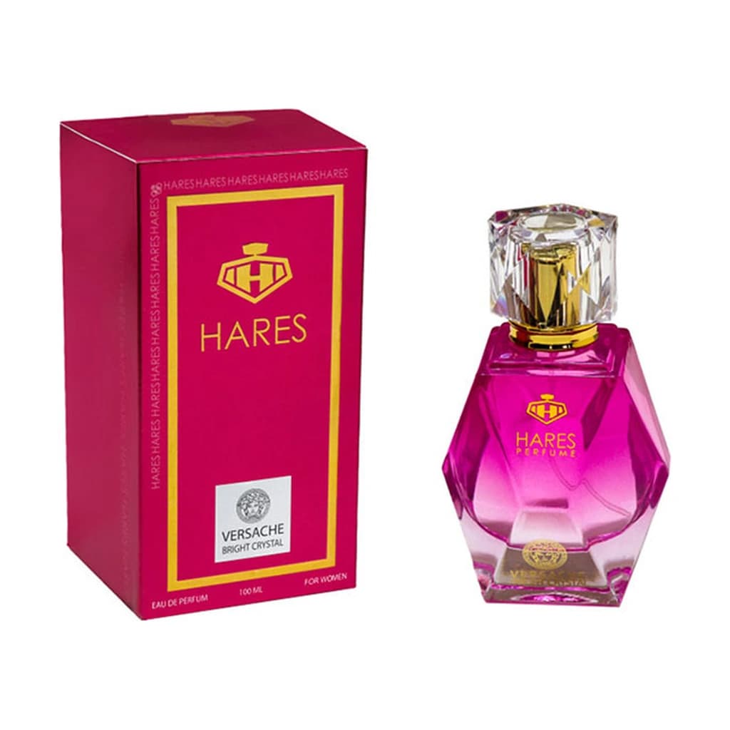 ادوپرفیوم زنانه حارث مدل ورساچه برایت کریستال Hares Bright Crystal حجم ۱۰۰ میلی لیتر