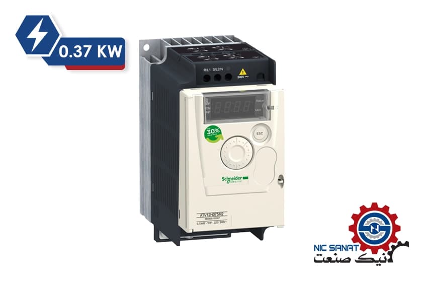 اینورتر تک فاز 0.37KW سری ATV12 اشنایدر مدل ATV12H037M2