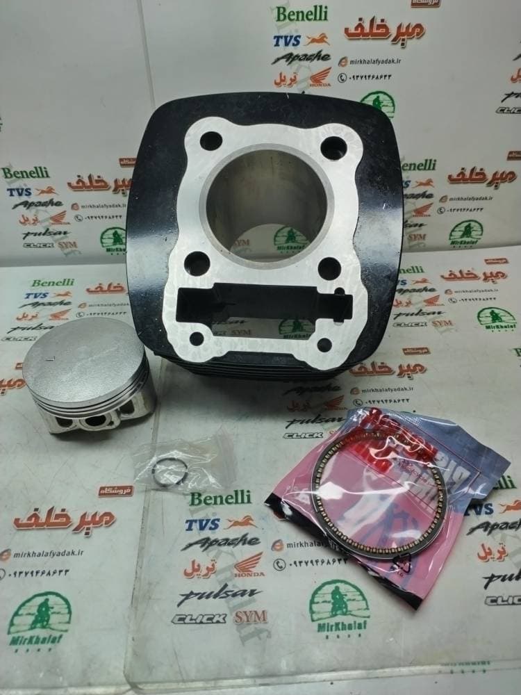 سیلندر و پیستون (پستان) کامل موتور پالس 200 ug4 مشکی بدون کانال (شرکتی)