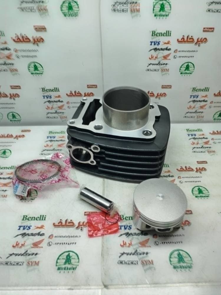 سیلندر و پیستون (پستان) کامل موتور پالس 200 ug4 مشکی کانال دار (شرکتی)