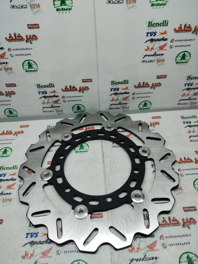 دیسک ترمز جلو موتور بنلی 250 تک سیلندر و 300 دوسیلندر قدیم و جدید نیوفیس و ریس اصلی