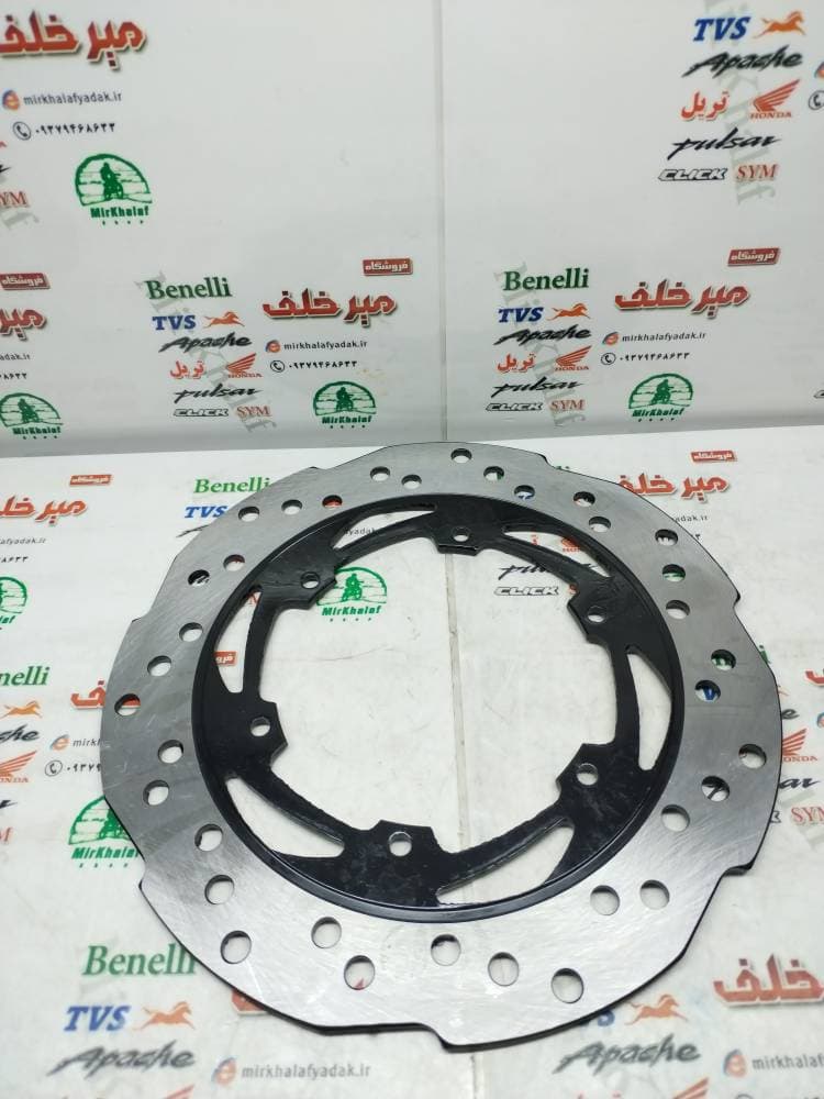 دیسک ترمز عقب موتور پالس ns 200 ان اس و rs ار اس و پالس 220 و بنلی 250 تک سیلندر و 300 دوسیلندر قدیم و جدید نیوفیس هندی