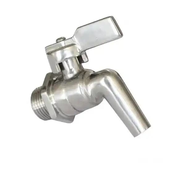 شیر بال ولو حیاطی /آزمایشگاهی استنلس استیل -1/2″ – 316 sanitary ball valve 90 degree stainless steel (faucet tap) 316