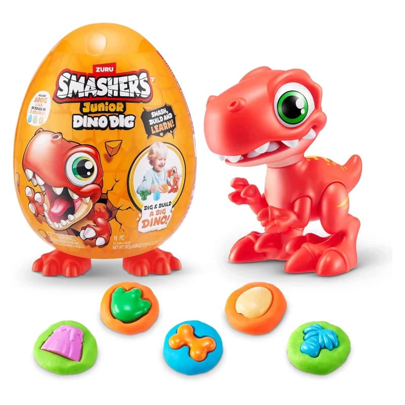 اسمشرز بچه دایناسور مدل Junior Dino Dig پا قرمز کد 74116