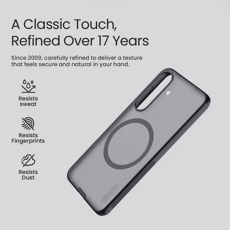 قاب نیلکین مدل Frosted Shield Pro Transparent Magnetic مناسب برای گوشی موبایل سامسونگ Galaxy S26 FE — تصویر ۸