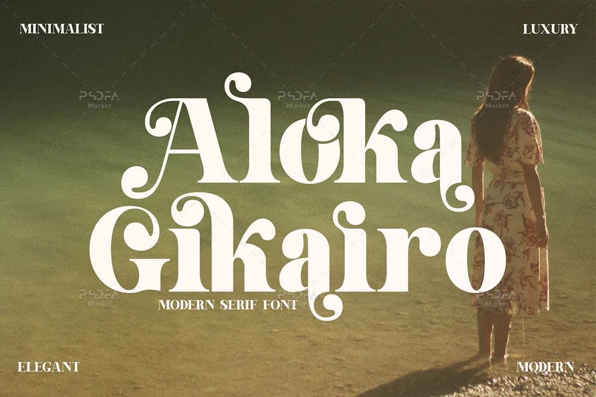 سریف فونت شیک و مدرن Aloka Gikairo