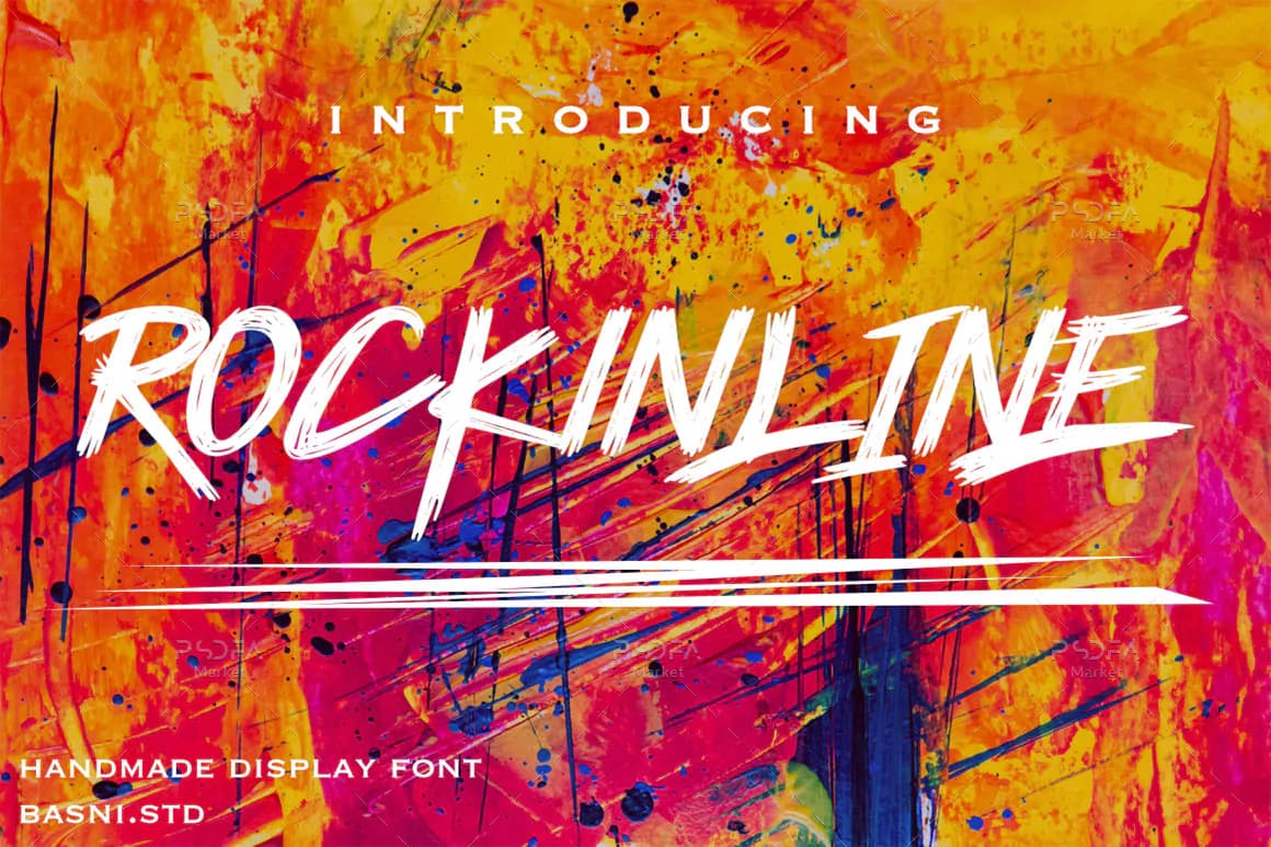 براش فونت انگلیسی Rockinline