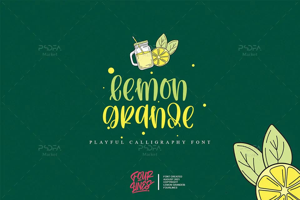فونت خوشنویسی انگلیسی Lemon Grande