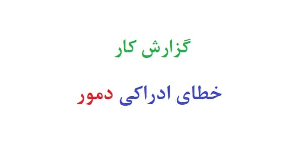 گزارش کار خطای ادراکی دمور