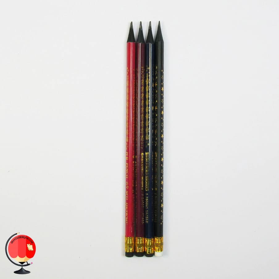 مداد مشکی مثلثی ام کیو بسته 4 عددی