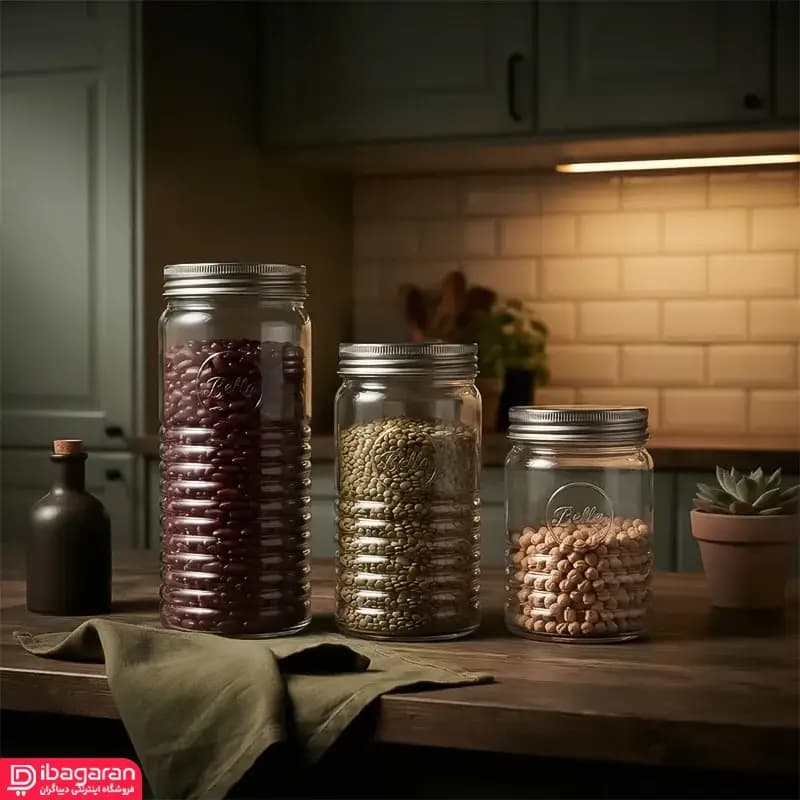 بانکه شیشه ای درب فلزی اوکیا