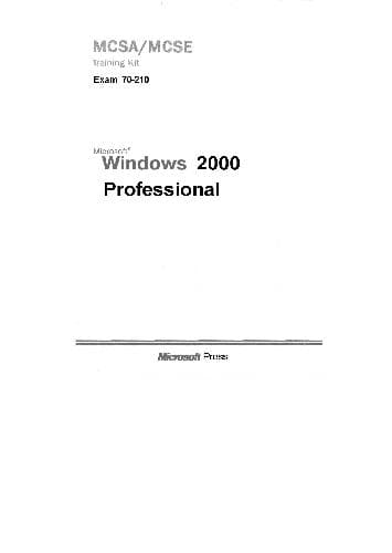 دانلود کتاب Microsoft Windows 2000 Professional, Учебный курс