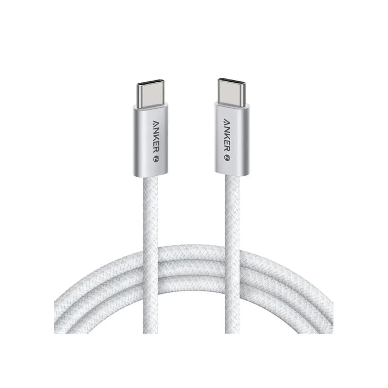 کابل شارژ فست 1.8 متری Anker Type-C to Type-C مدل A8060H22 240W – سفید (گارانتی 6 ماهه ایویز)