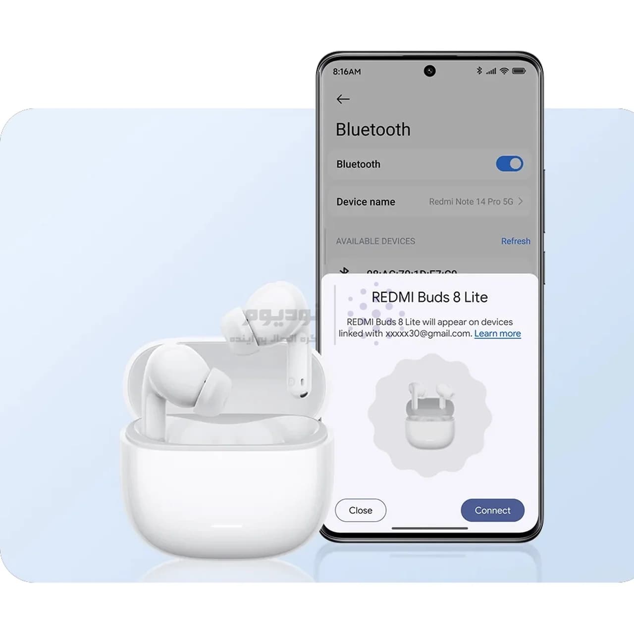 ایرفون بی سیم شیائومی مدل Redmi Buds 8 Lite – سفید – اصلی (گارانتی 18 ماهه شرکتی) — تصویر ۸