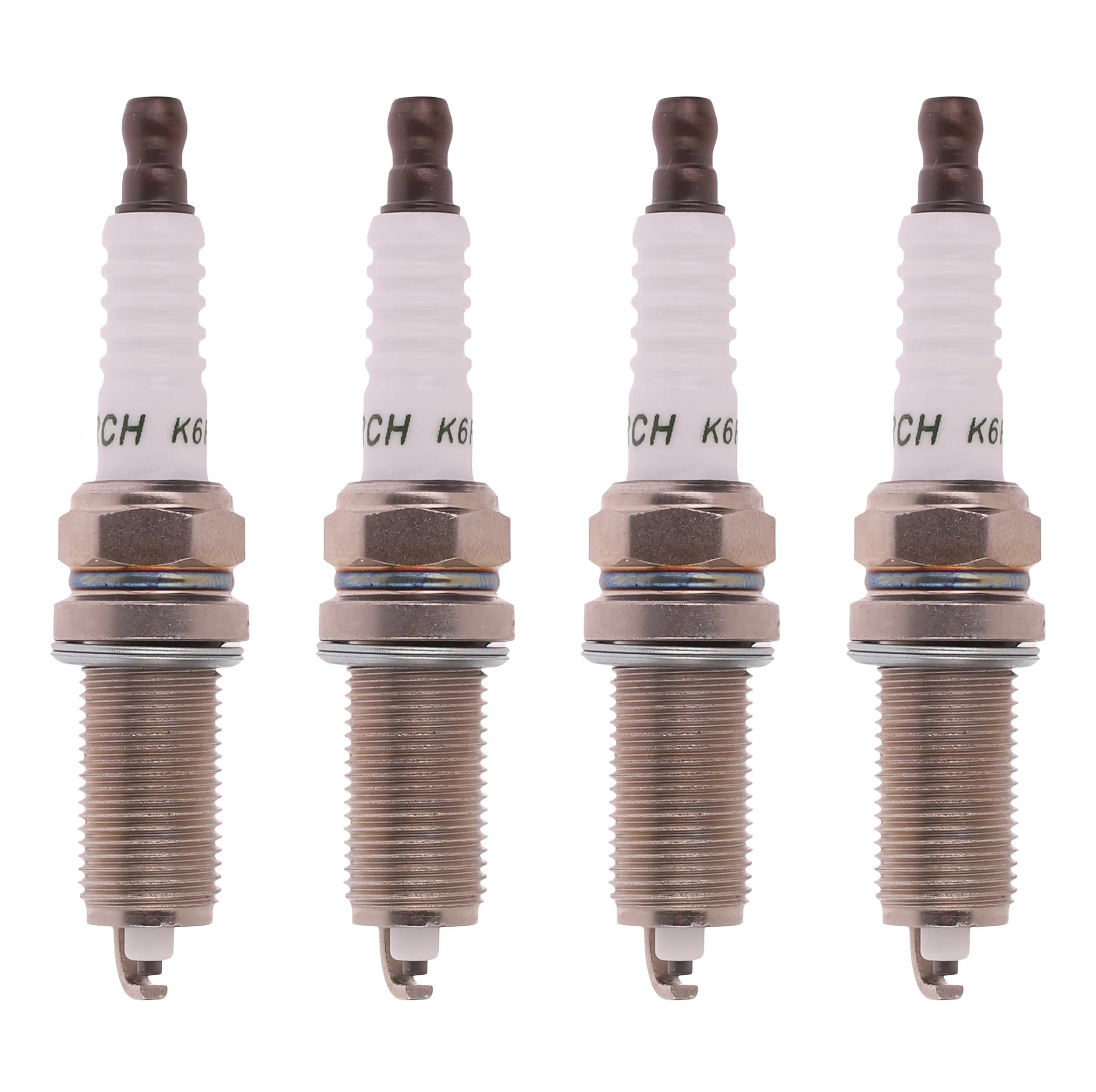 شمع خودرو جی آی اس پی مدل K6RTM3 کد 257001 پایه بلند مناسب برای پژو 206 تیپ 5 و پژو 206 تیپ 6 بسته 4 عددی