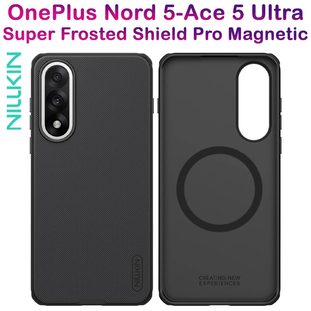 قاب ضد ضربه مگنتی OnePlus Ace 5 Ultra مارک نیلکین مدل Super Frosted Shield Pro Magnetic