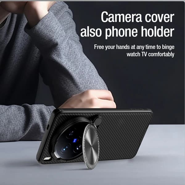 قاب ضد ضربه کمرا استند Vivo X200 Ultra مارک نیلکین مدل Camshield Prop — تصویر ۸